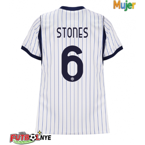 Camiseta Inter Milan John Stones #6 Visitante Equipación para mujer 2026-27 manga corta